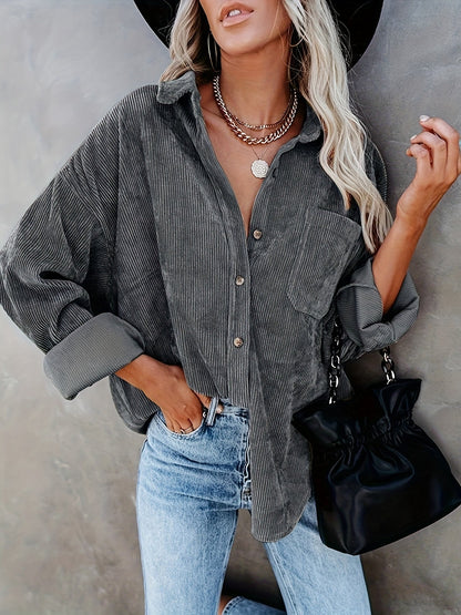 Gliosmar - Camicia Primaverile a Maniche Lunghe Con Tasca