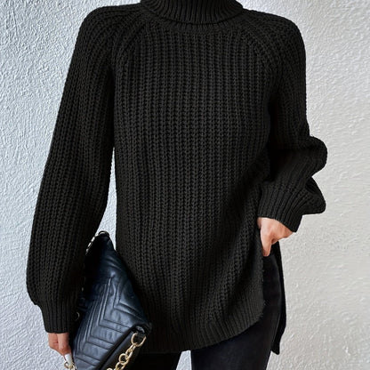 Felina - Maglione a Collo Alto in Maglia a Maniche Lunghe