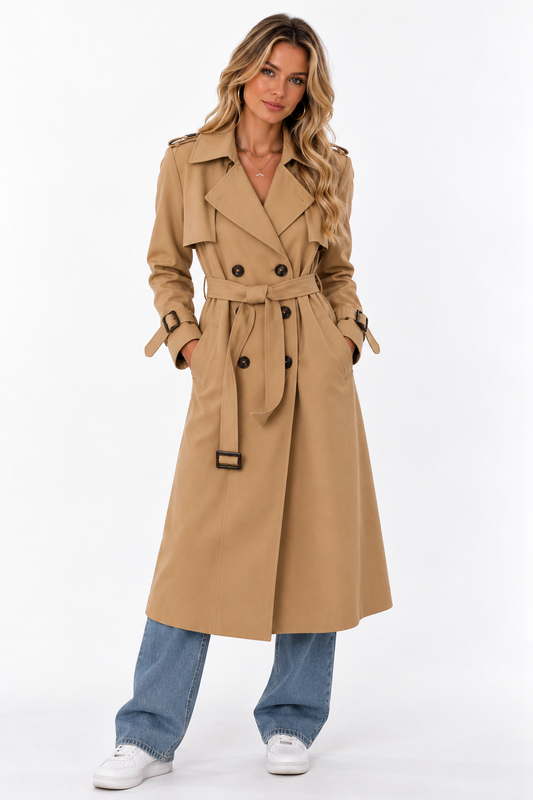 Gabardina Clásica Sienna con Cinturón