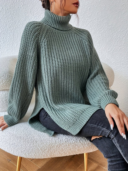 Felina - Maglione a Collo Alto in Maglia a Maniche Lunghe