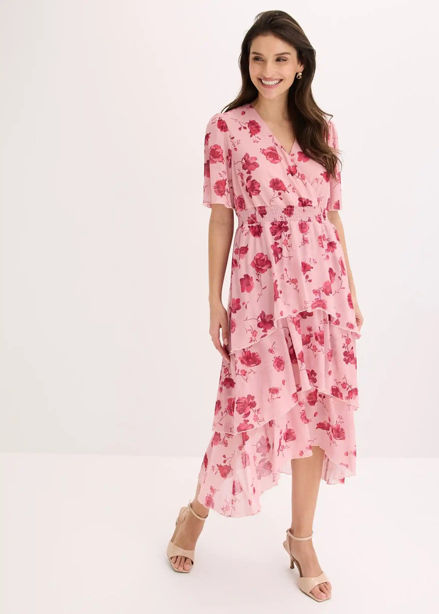 Vestido Midi de Volantes